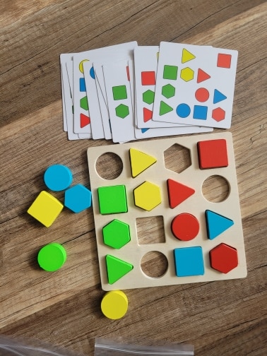 Children's Geometric Block Puzzle Board photo review