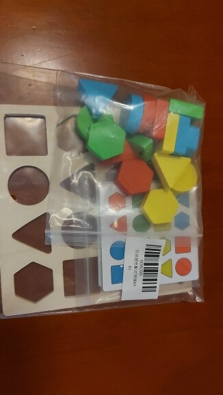 Children's Geometric Block Puzzle Board photo review