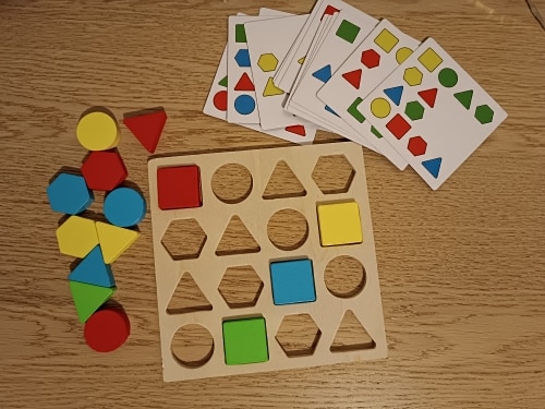 Children's Geometric Block Puzzle Board photo review