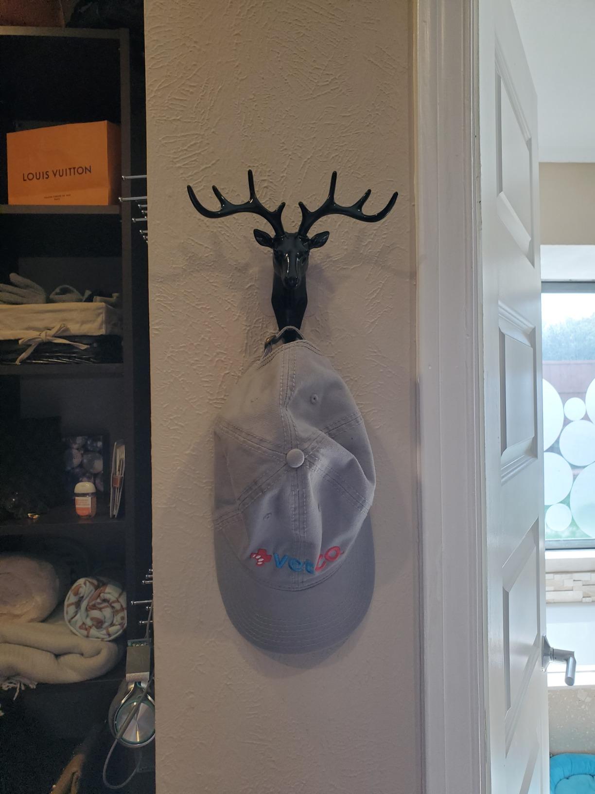 Creative Antler Wallhook for Key & Towel - Deer Head Wall Sticker photo review