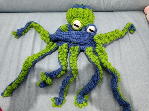 New Adult Hat Tricky And Funny Octopus Headgear Handmade Crochet Woolen Hat photo review