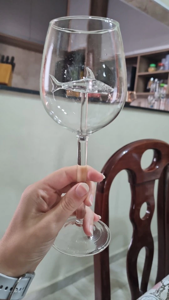 Crystal Shark Wine Glass photo review