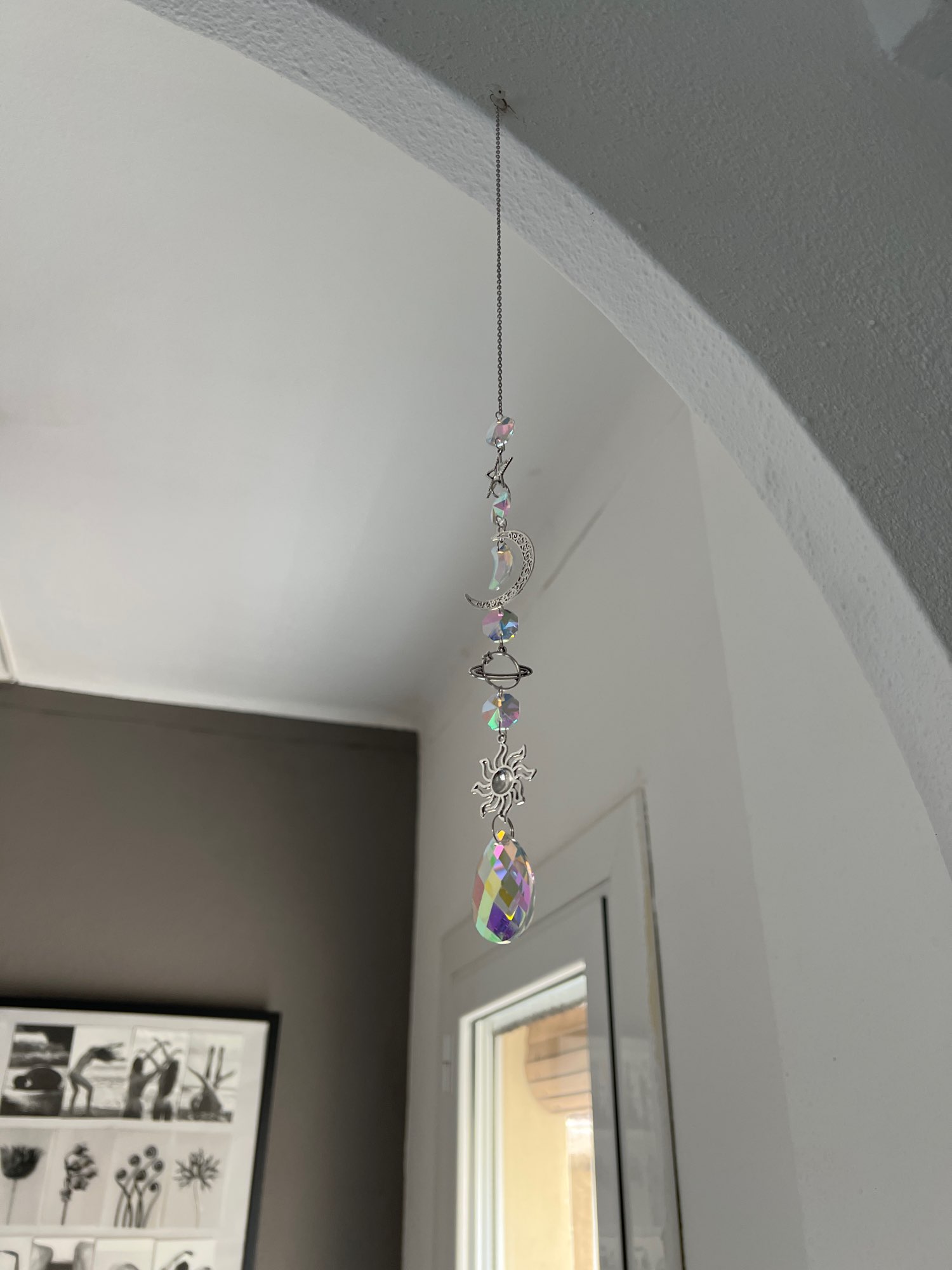 Crystal Suncatcher Heart Pendant Wind Chime for Home Garden Decor photo review