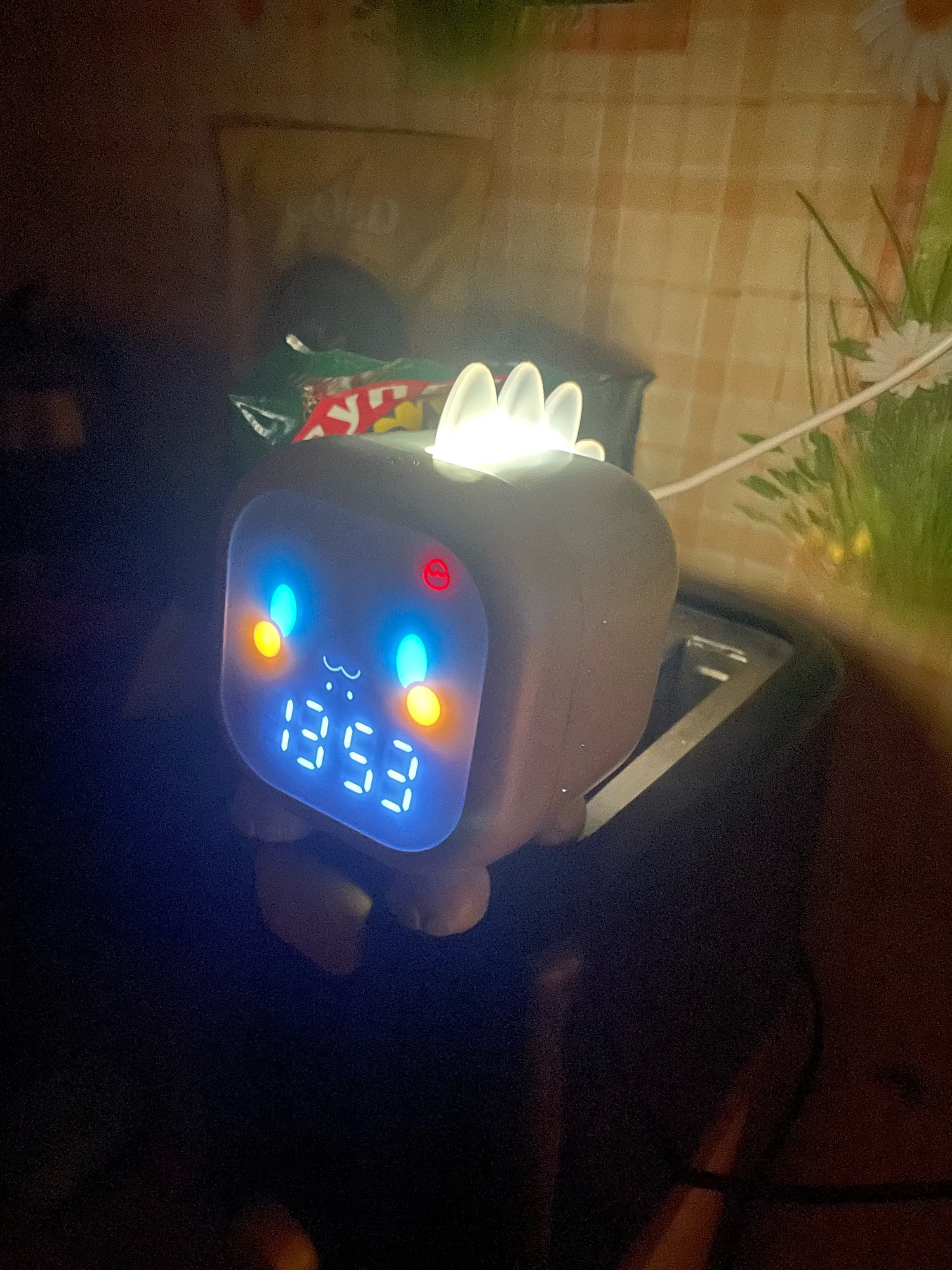 Cute Dinosaur Digital Alarm Clock for Kids with Voice Control and LED Display photo review