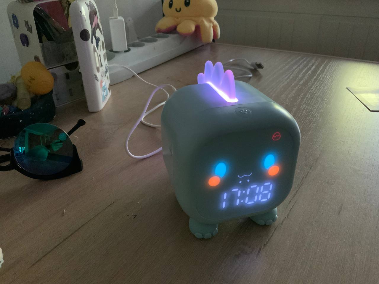 Cute Dinosaur Digital Alarm Clock for Kids with Voice Control and LED Display photo review