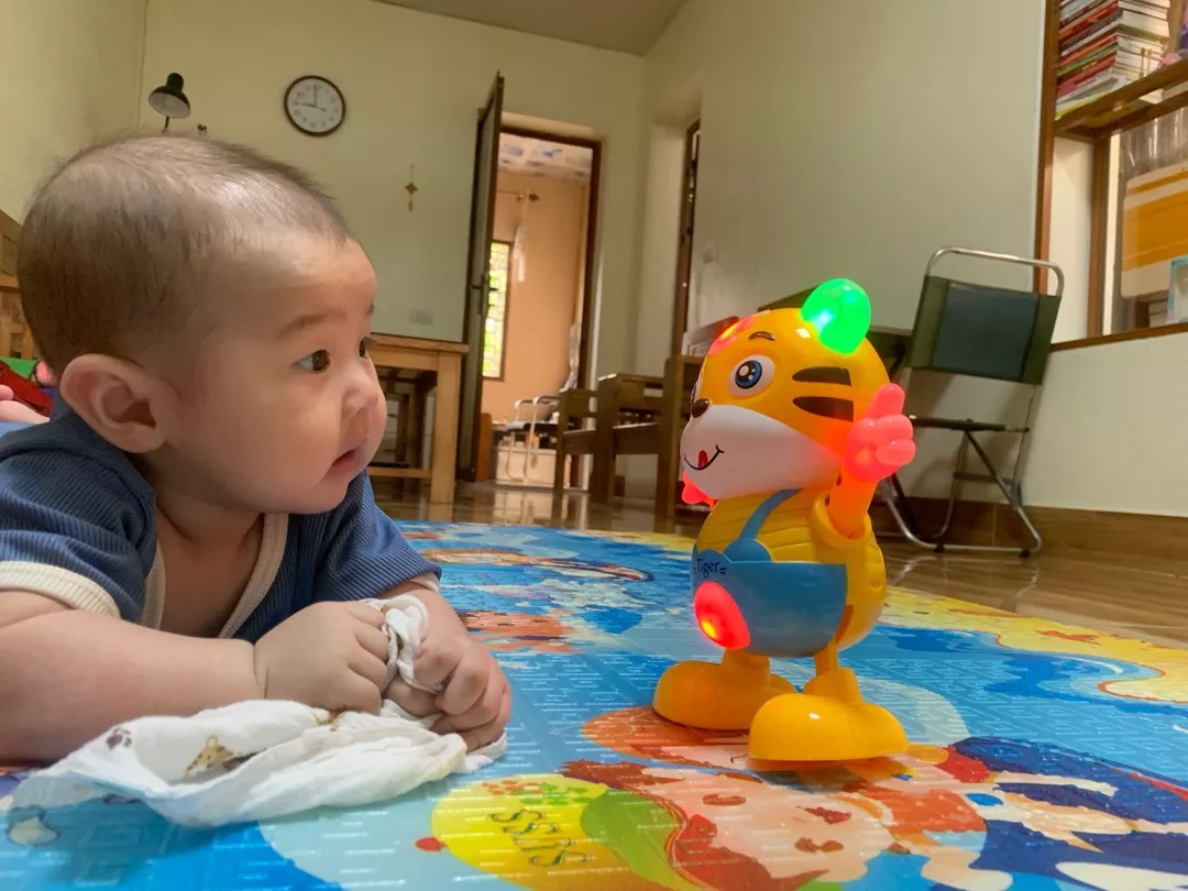 Cute Dancing Tiger Toy with Colorful Lights for Babies photo review