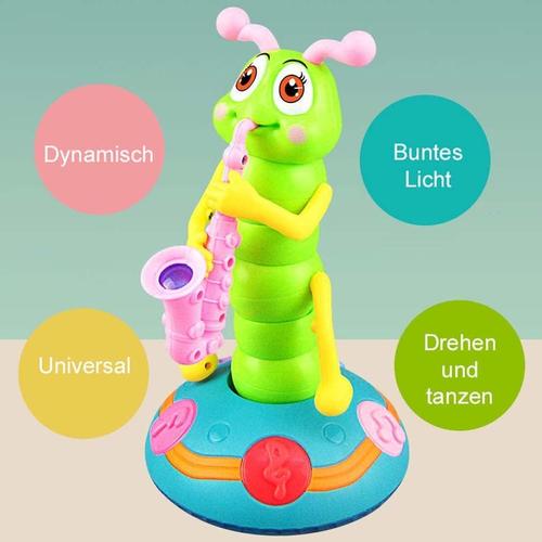 Electric Dancing Saxophone Caterpillar Toy With Lights And Music For Baby