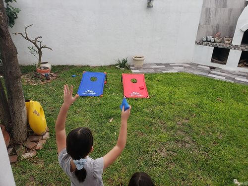 Deluxe Regulation Corn Hole Bean Bag Toss Game Set photo review