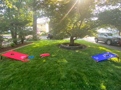 Deluxe Regulation Corn Hole Bean Bag Toss Game Set photo review