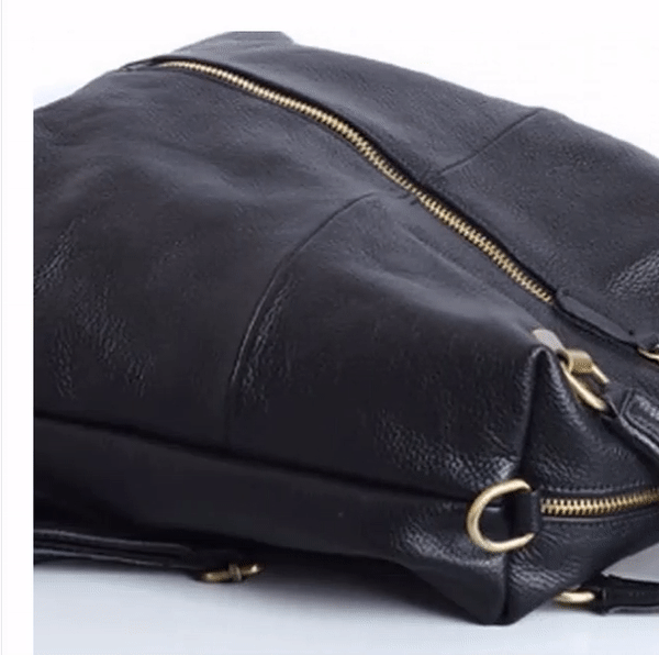 Designer Genuine Leather Women's Backpack Shoulder Bag Black Travel