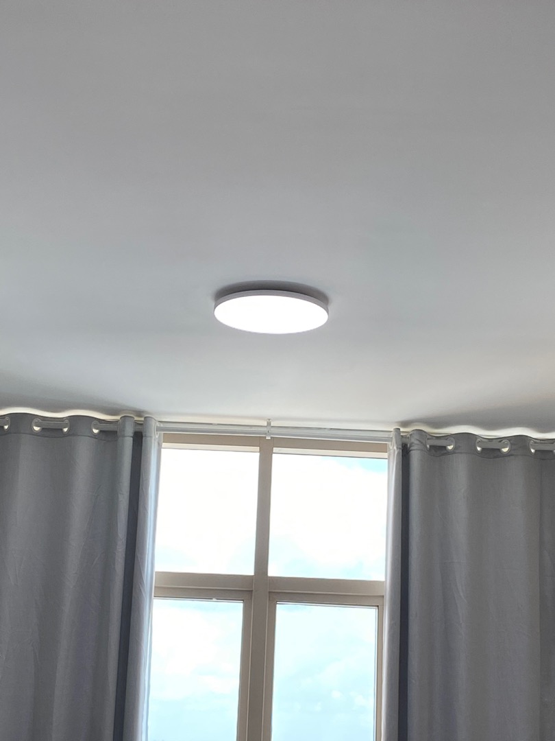 Dimmable Modern Minimalist Led Round Shaped Acrylic Flush Mount Ceiling Light photo review