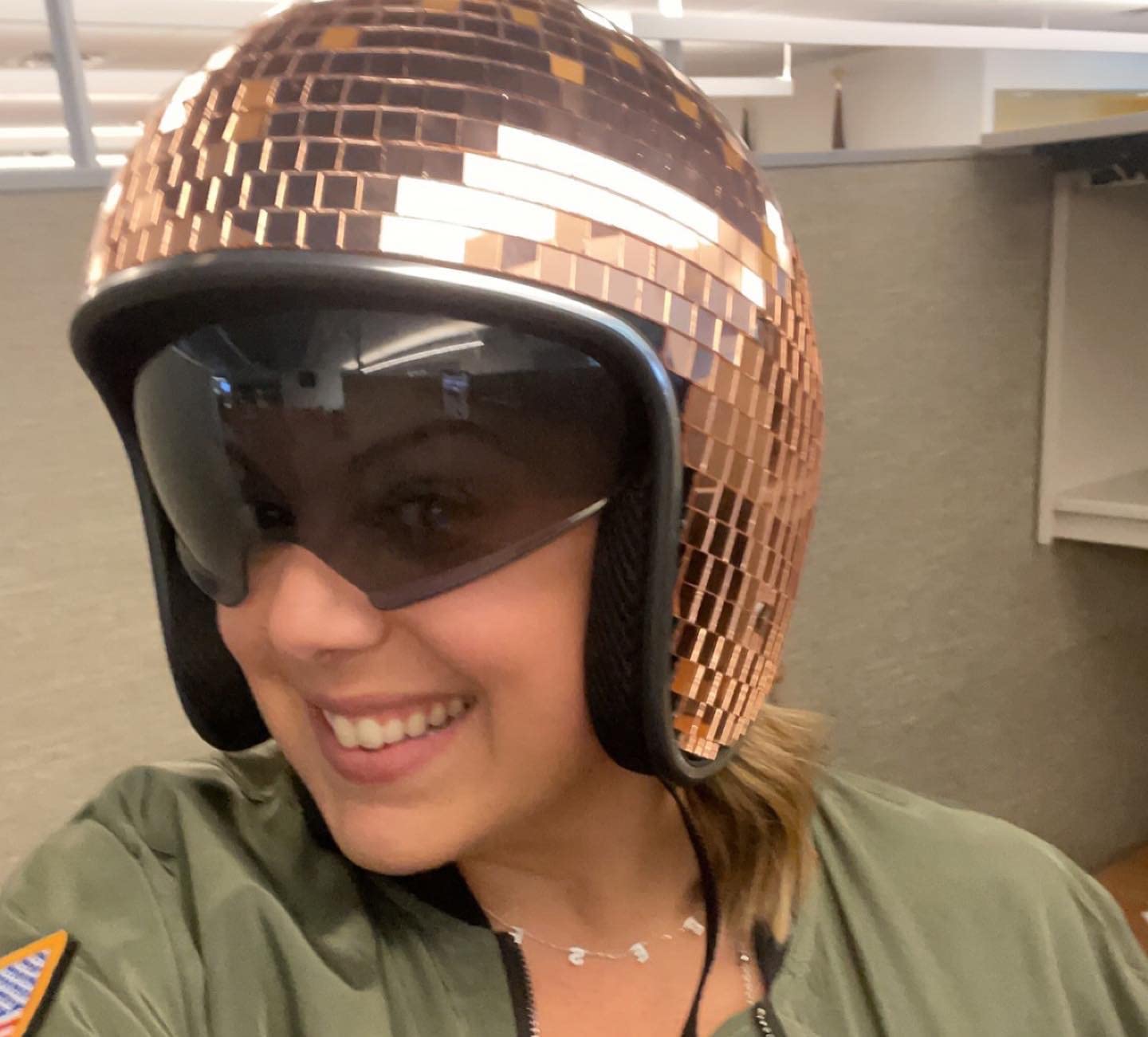 Disco Ball Helmet With Retractable Visor photo review