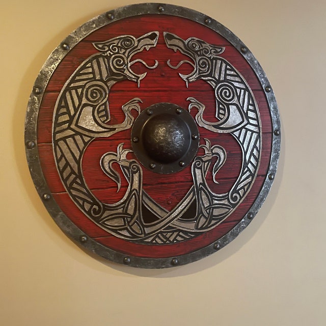 Double Ravens Personalized Battleworn Viking Shield photo review