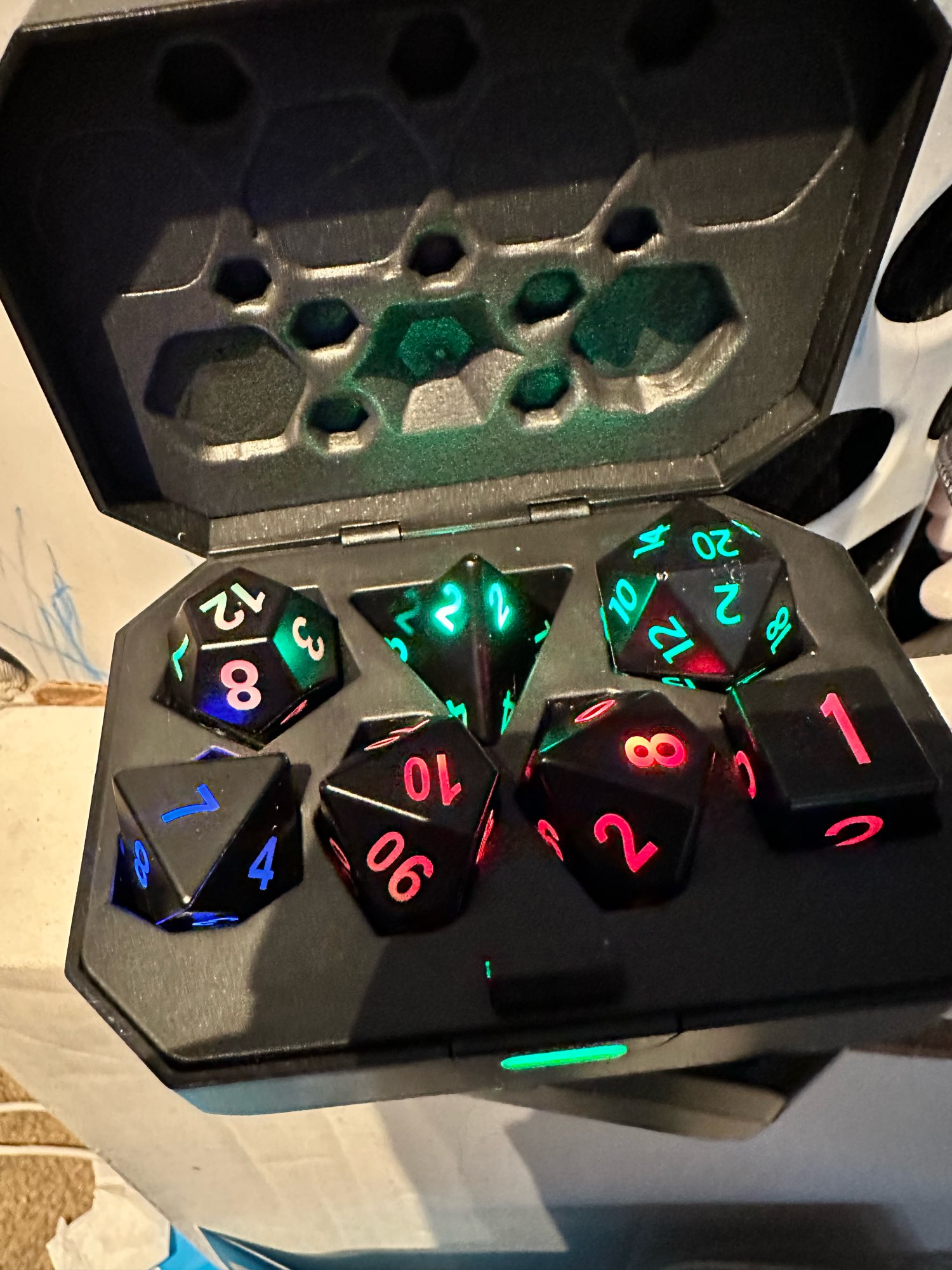 Electronic Luminous Led  Dice Set Convenience photo review