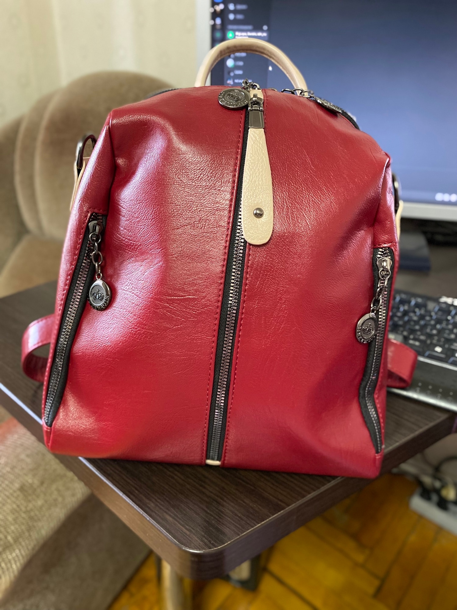 Fashion Women's Multi Purpose Leather Backpack photo review