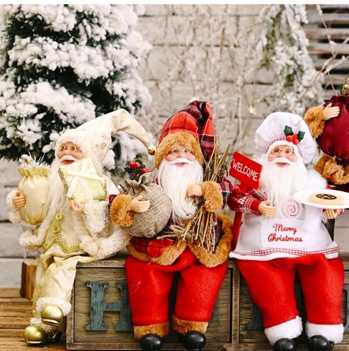 Christmas Santa Claus Doll Ornament For Home And Party Decoration