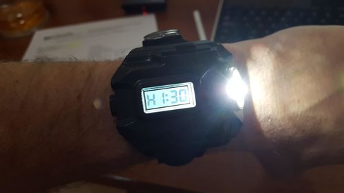 Tactical Survival Watch Flashlight with Compass photo review