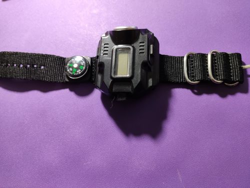 Tactical Survival Watch Flashlight with Compass photo review