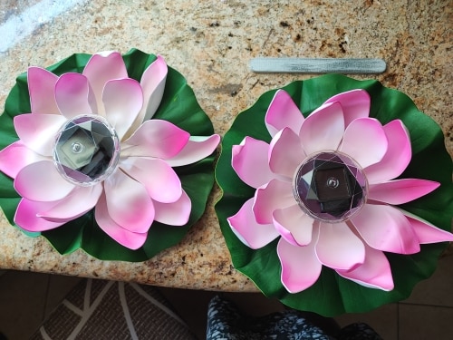 Floating Lotus Flower Solar Pool Lights photo review