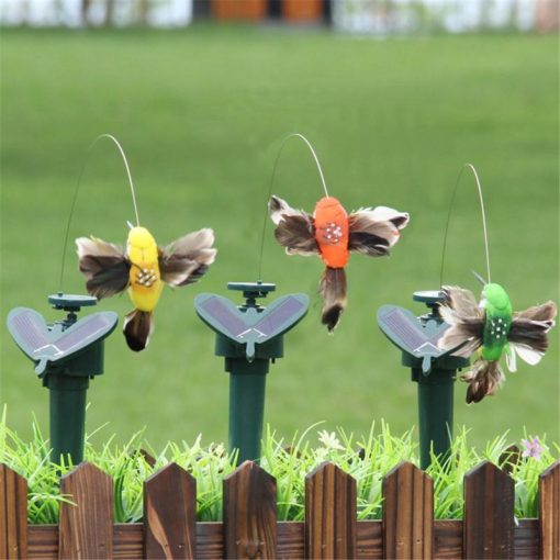 Solar Powered Dancing Fluttering Butterflies & Hummingbirds Garden Decoration