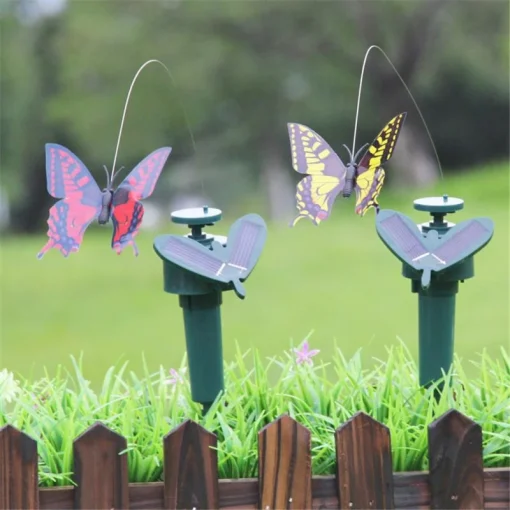 Solar Powered Dancing Fluttering Butterflies & Hummingbirds Garden Decoration