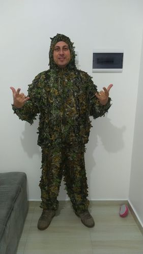 Camouflage Camo Suit, Jungle Bionic Leaves, Hunting Camouflage Clothes photo review