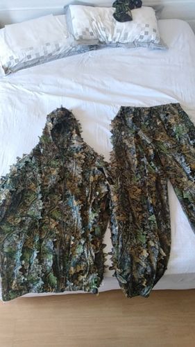 Camouflage Camo Suit, Jungle Bionic Leaves, Hunting Camouflage Clothes photo review