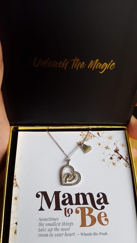 Gift To My Mommy - Baby Feet Heart Pendant Necklace photo review