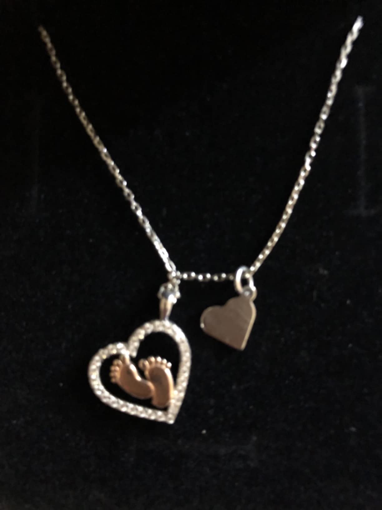 Gift To My Mommy - Baby Feet Heart Pendant Necklace photo review