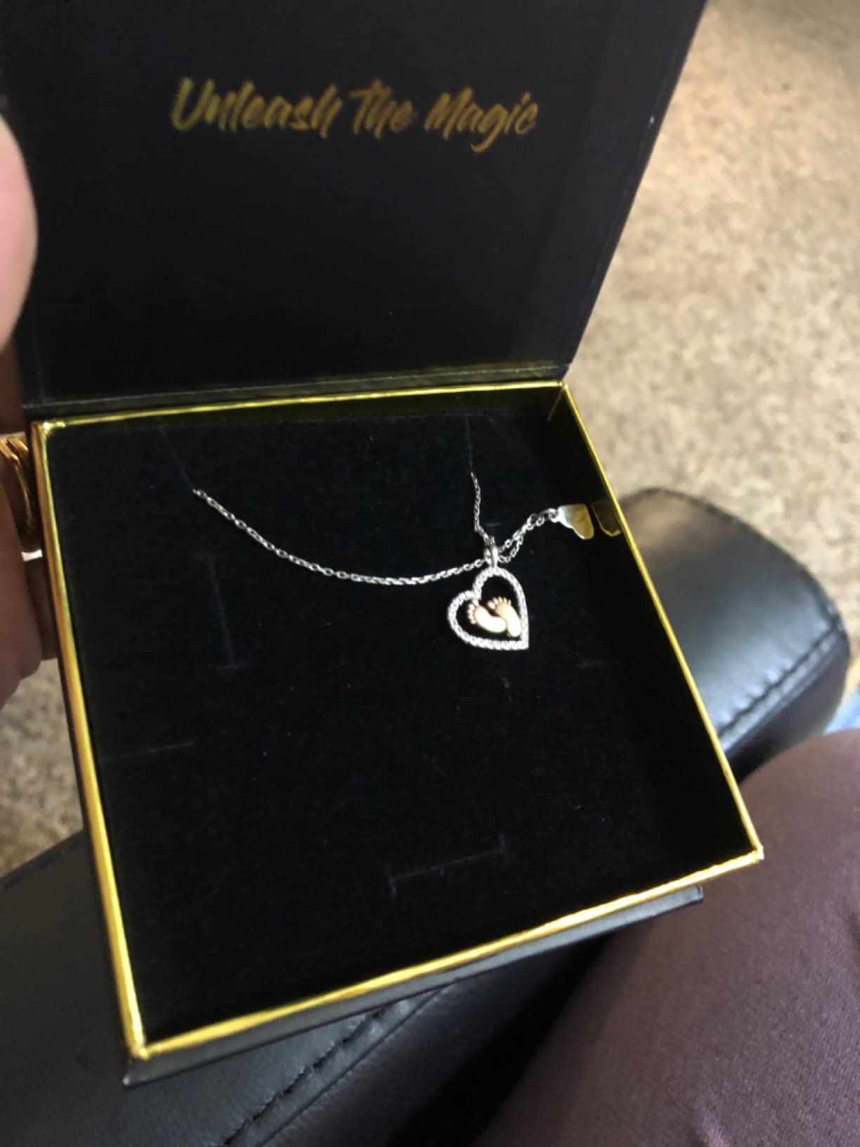 Gift To My Mommy - Baby Feet Heart Pendant Necklace photo review