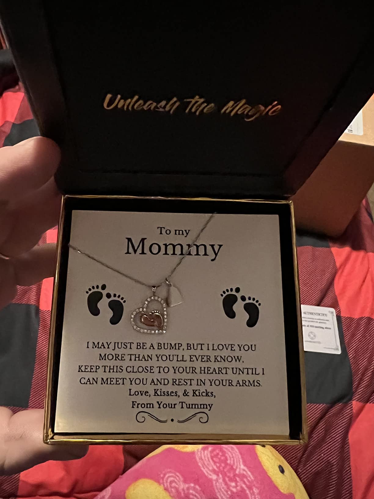 Gift To My Mommy - Baby Feet Heart Pendant Necklace photo review