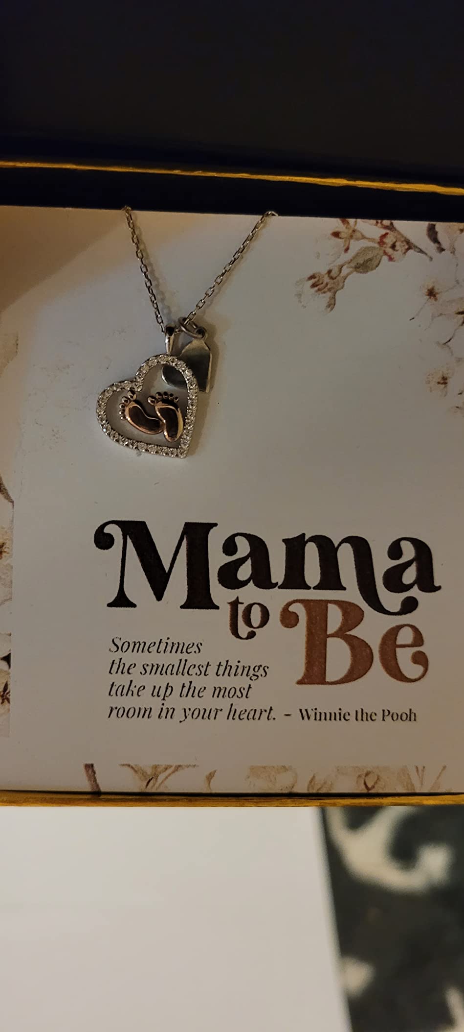 Gift To My Mommy - Baby Feet Heart Pendant Necklace photo review