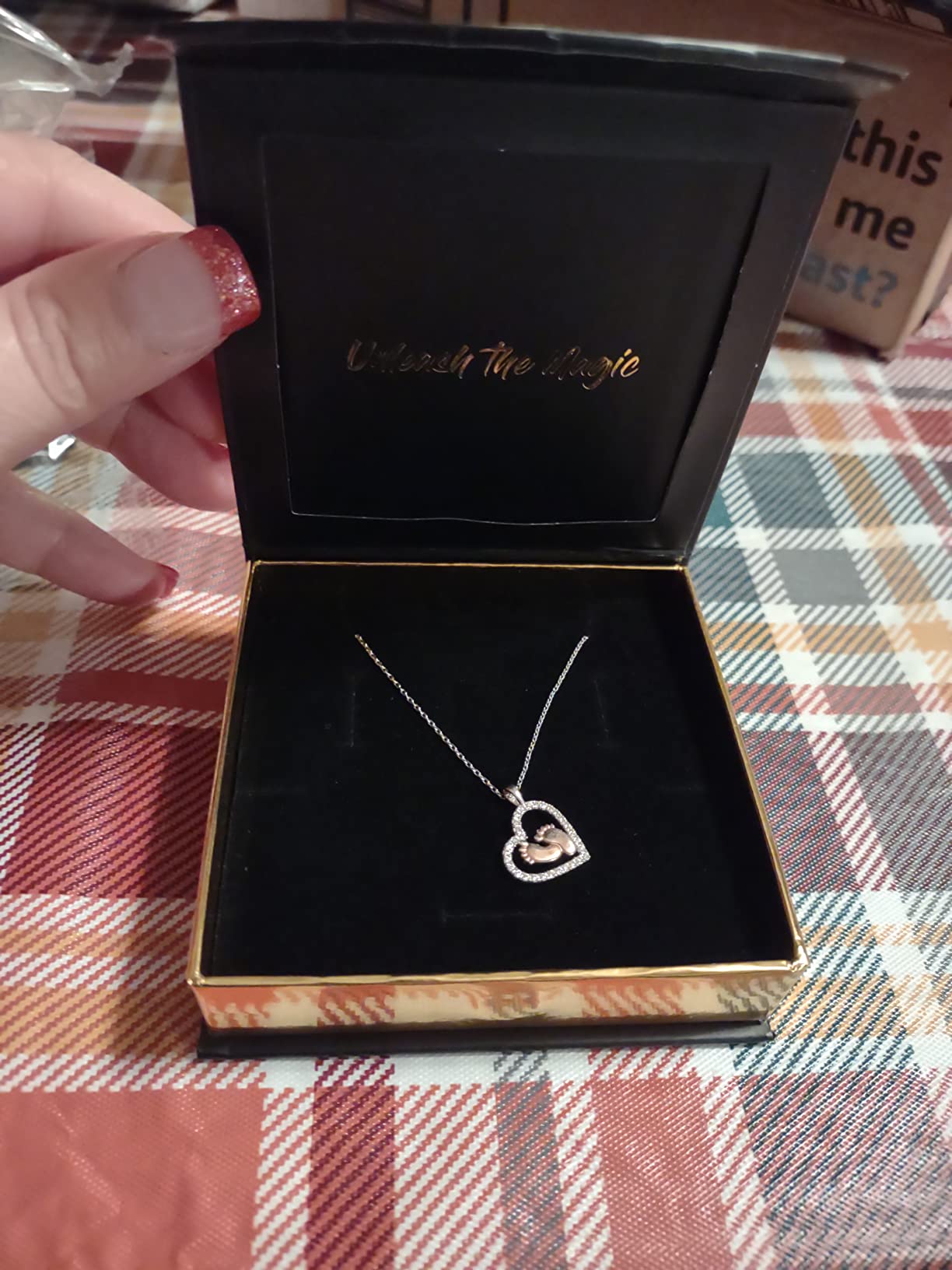 Gift To My Mommy - Baby Feet Heart Pendant Necklace photo review