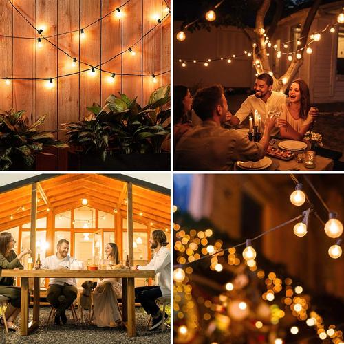 LED String Lights For Patio And Garden, Warm White Wire, Christmas Gift