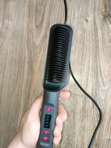 Multifunctional Hair Straightener Brush with LCD Display photo review