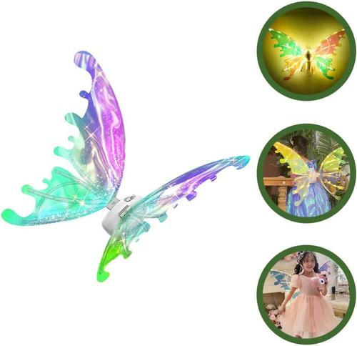 Electric Fairy Wings With LED Lights For Halloween Kids Cosplay Costume