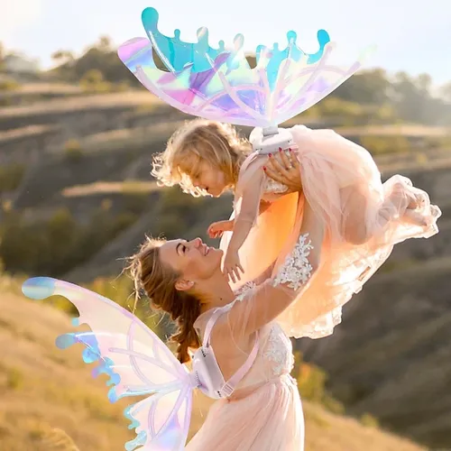 Electric Fairy Wings With LED Lights For Halloween Kids Cosplay Costume