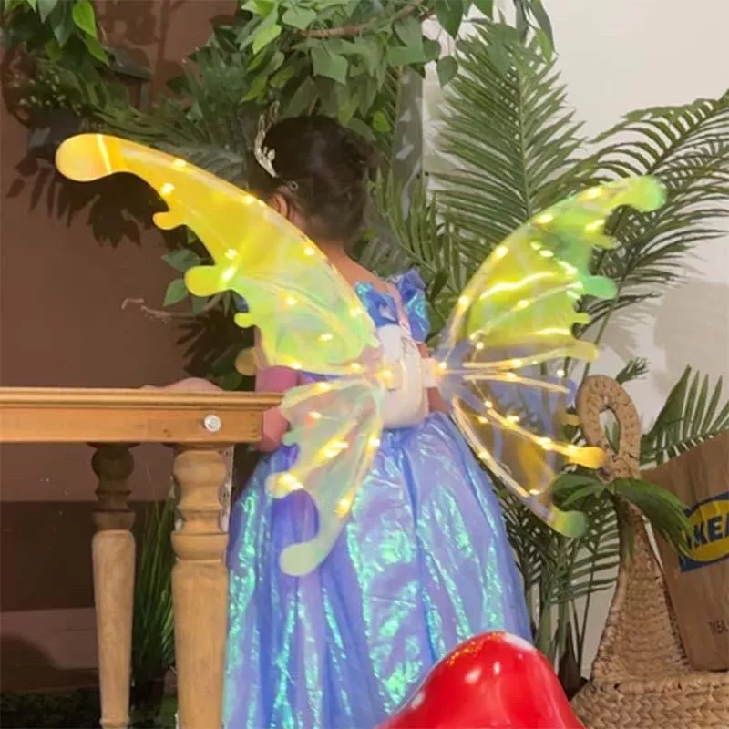 Electric Fairy Wings With LED Lights For Halloween Kids Cosplay Costume photo review