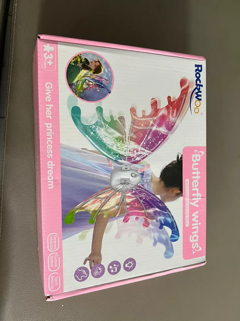 Electric Fairy Wings With LED Lights For Halloween Kids Cosplay Costume photo review