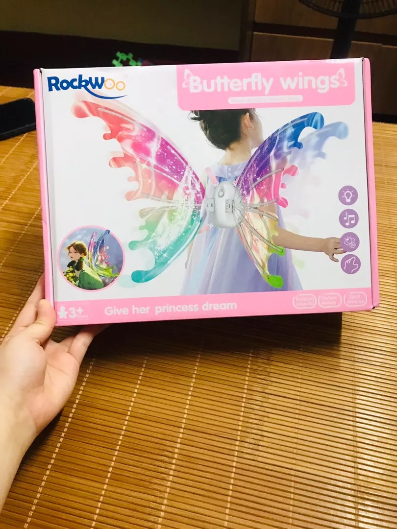 Electric Fairy Wings With LED Lights For Halloween Kids Cosplay Costume photo review