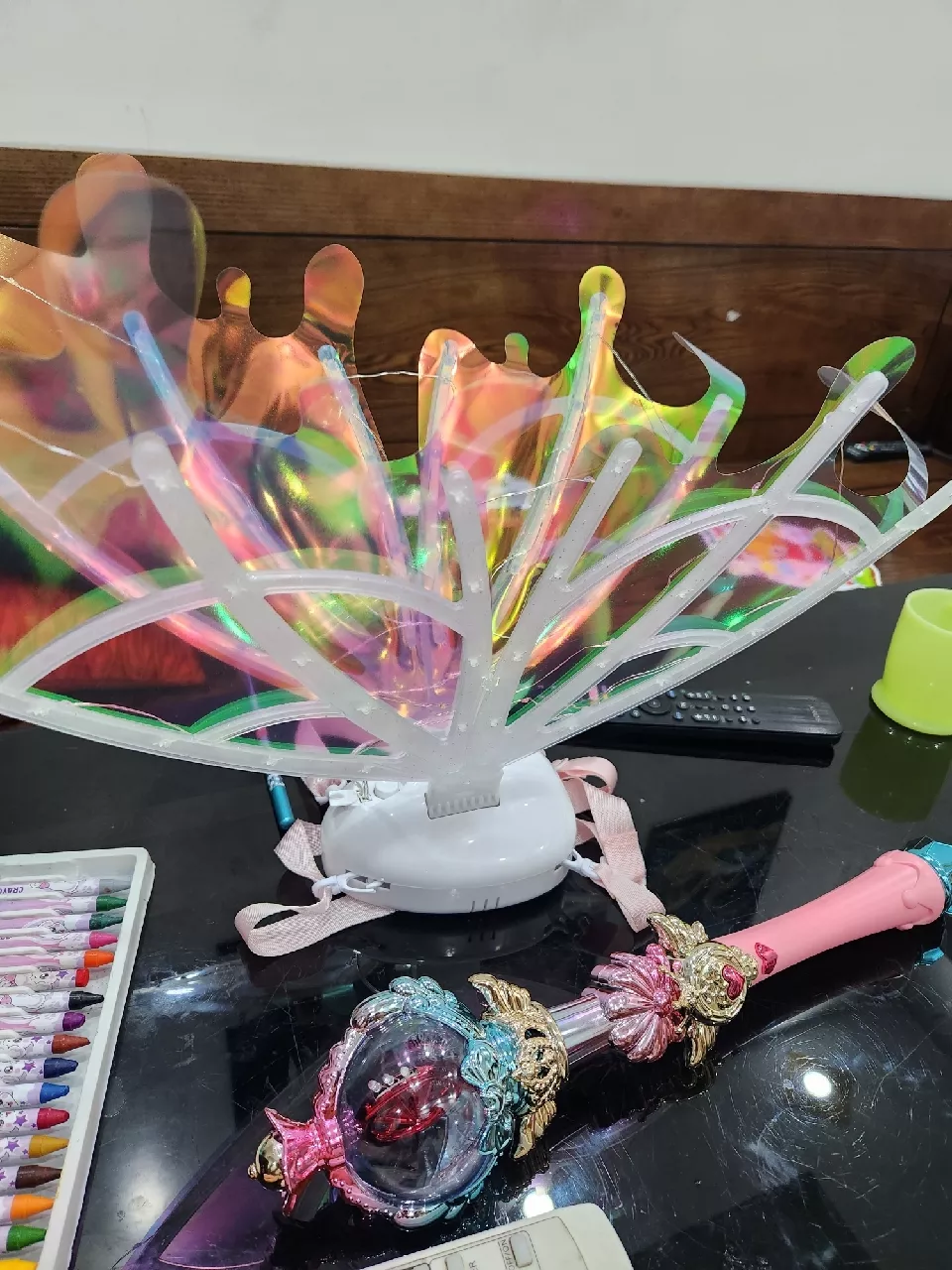 Electric Fairy Wings With LED Lights For Halloween Kids Cosplay Costume photo review