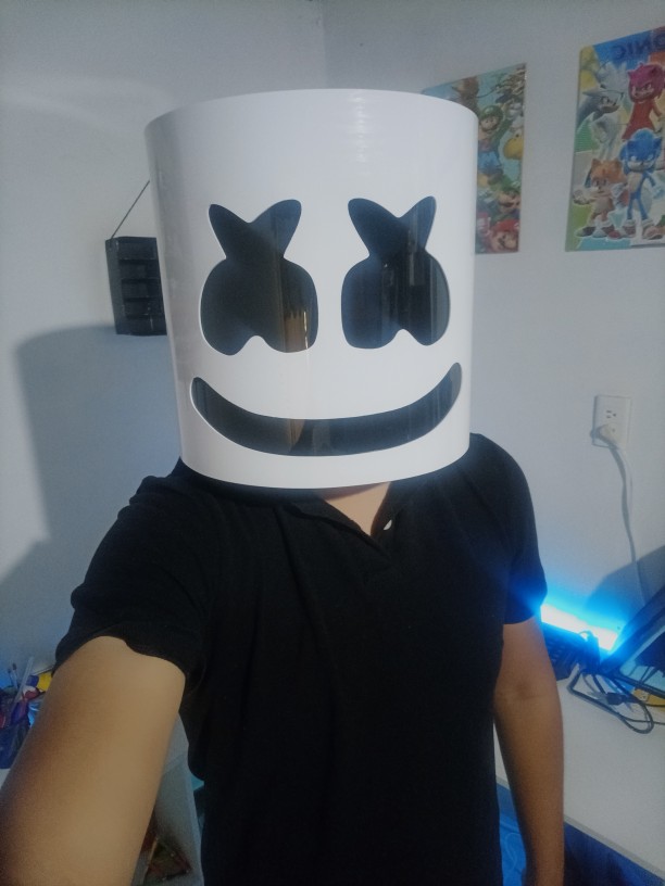 Marshmello Halloween LED Mask with 3 Lighting Modes photo review