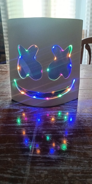 Marshmello Halloween LED Mask with 3 Lighting Modes photo review