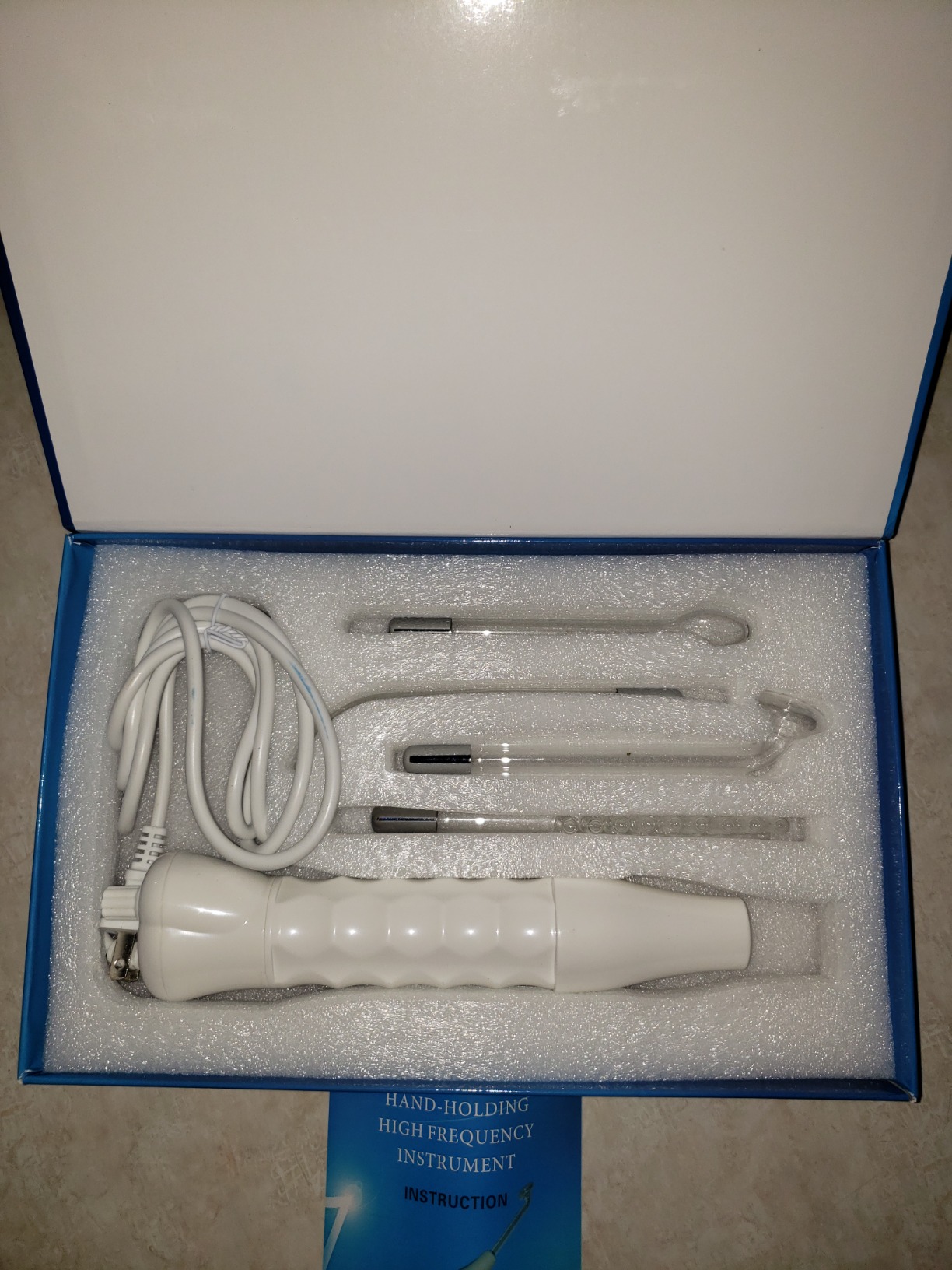 High Frequency Facial Machine Electrotherapy Wand Glass Tube photo review