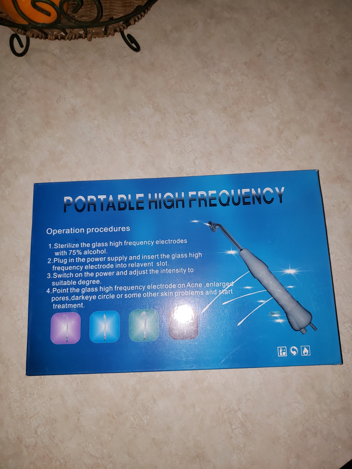 High Frequency Facial Machine Electrotherapy Wand Glass Tube photo review