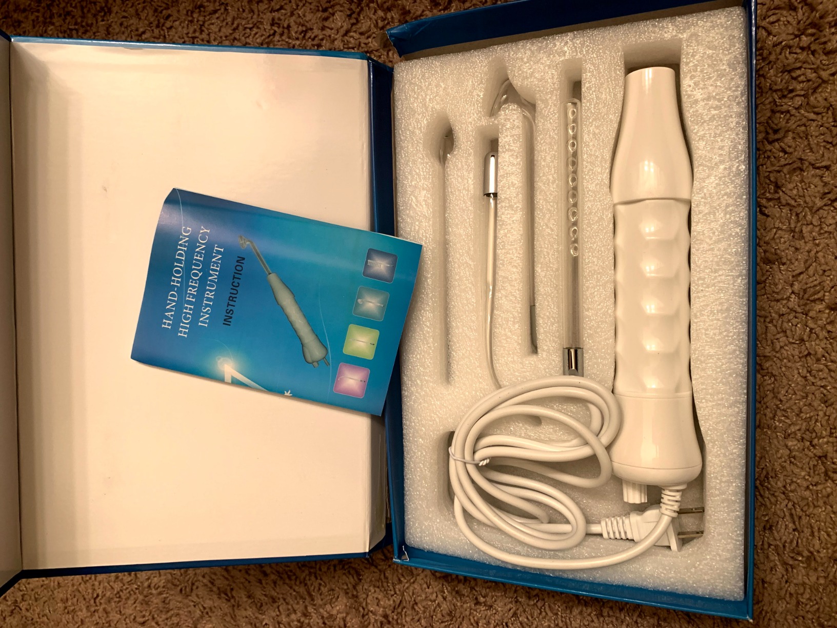 High Frequency Facial Machine Electrotherapy Wand Glass Tube photo review