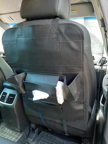 High Quality Anti-Scratch & Waterproof PU Leather Car Back Seat Organizer photo review