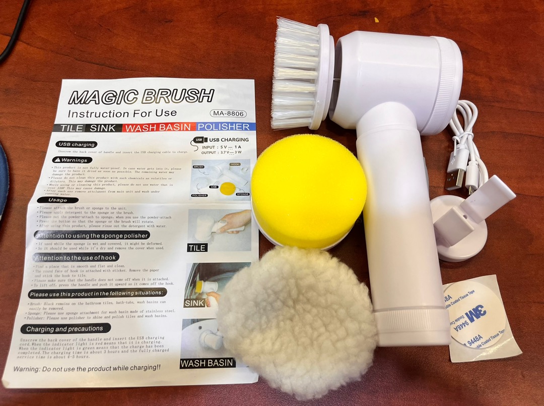 Housework 5 In 1 Cleaning Brush Electric Bathtub photo review