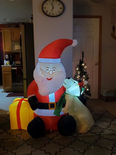 Giant Inflatable Lighted Santa Claus Outdoor Christmas Decoration photo review