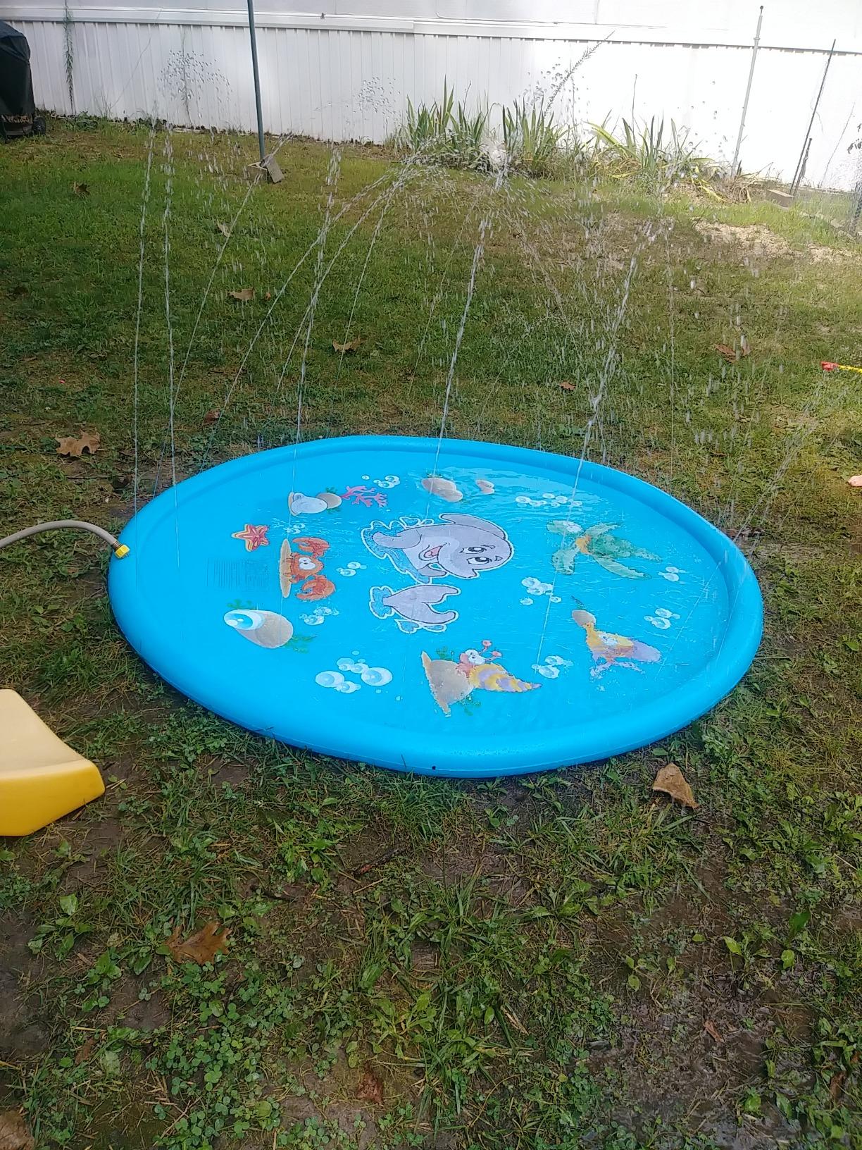 Inflatable Spray Water Cushion Toy Outdoor Swimming Tub photo review